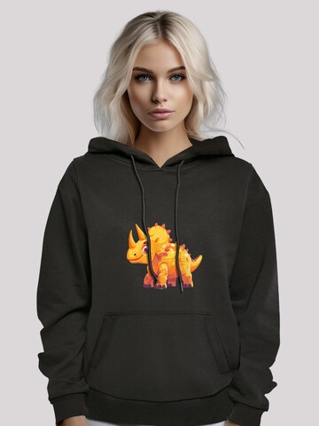 Sweat-shirt 'Süßer Triceratops Dinosaurier' F4NT4STIC en noir : devant