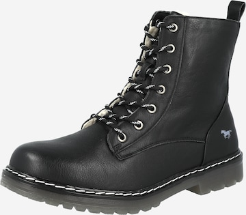 MUSTANG Veterboots in Zwart: voorkant