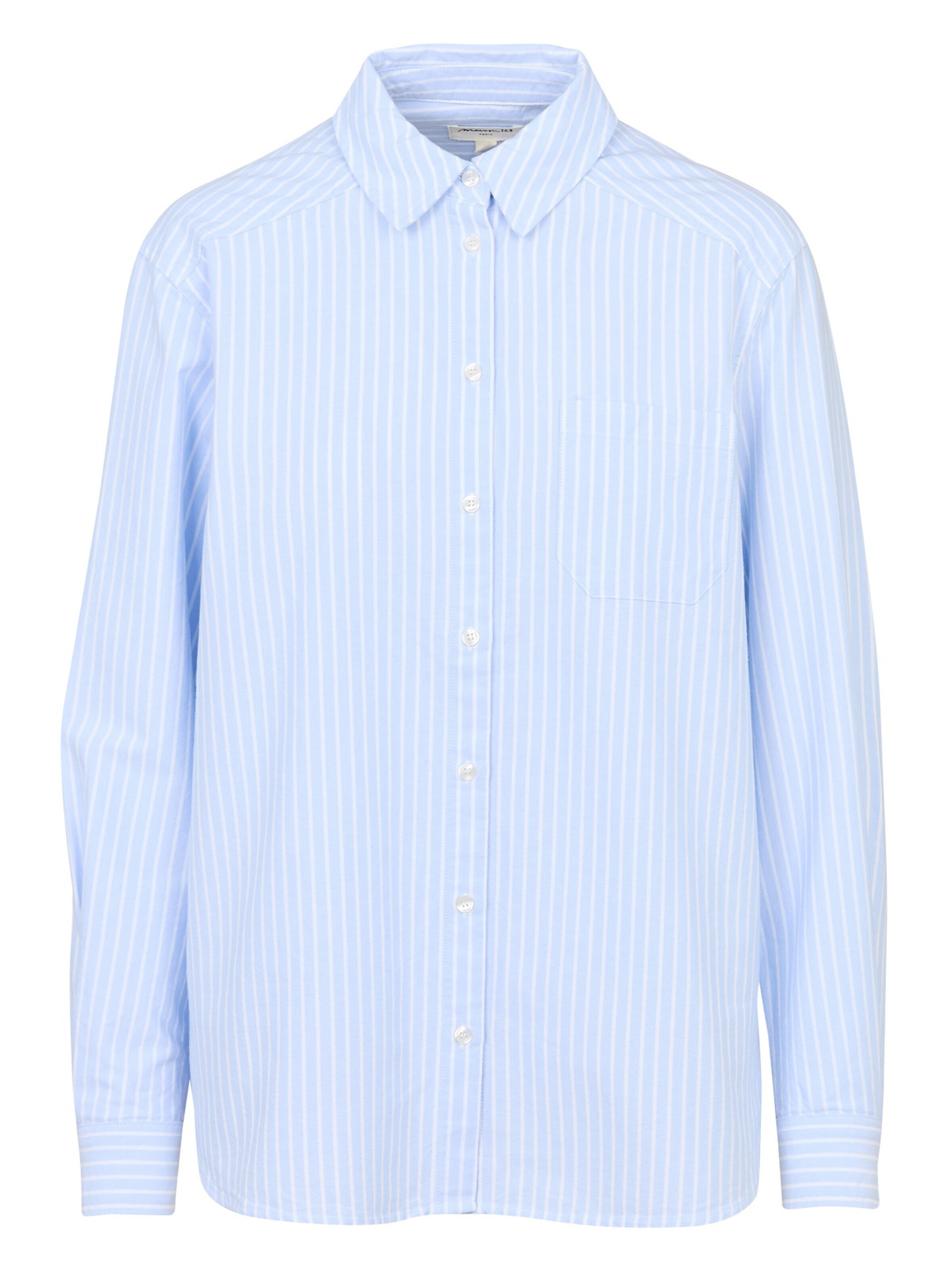 Maison 123 Blouse 'THOMAS CH RAYURE OXFORD' in Blue: front