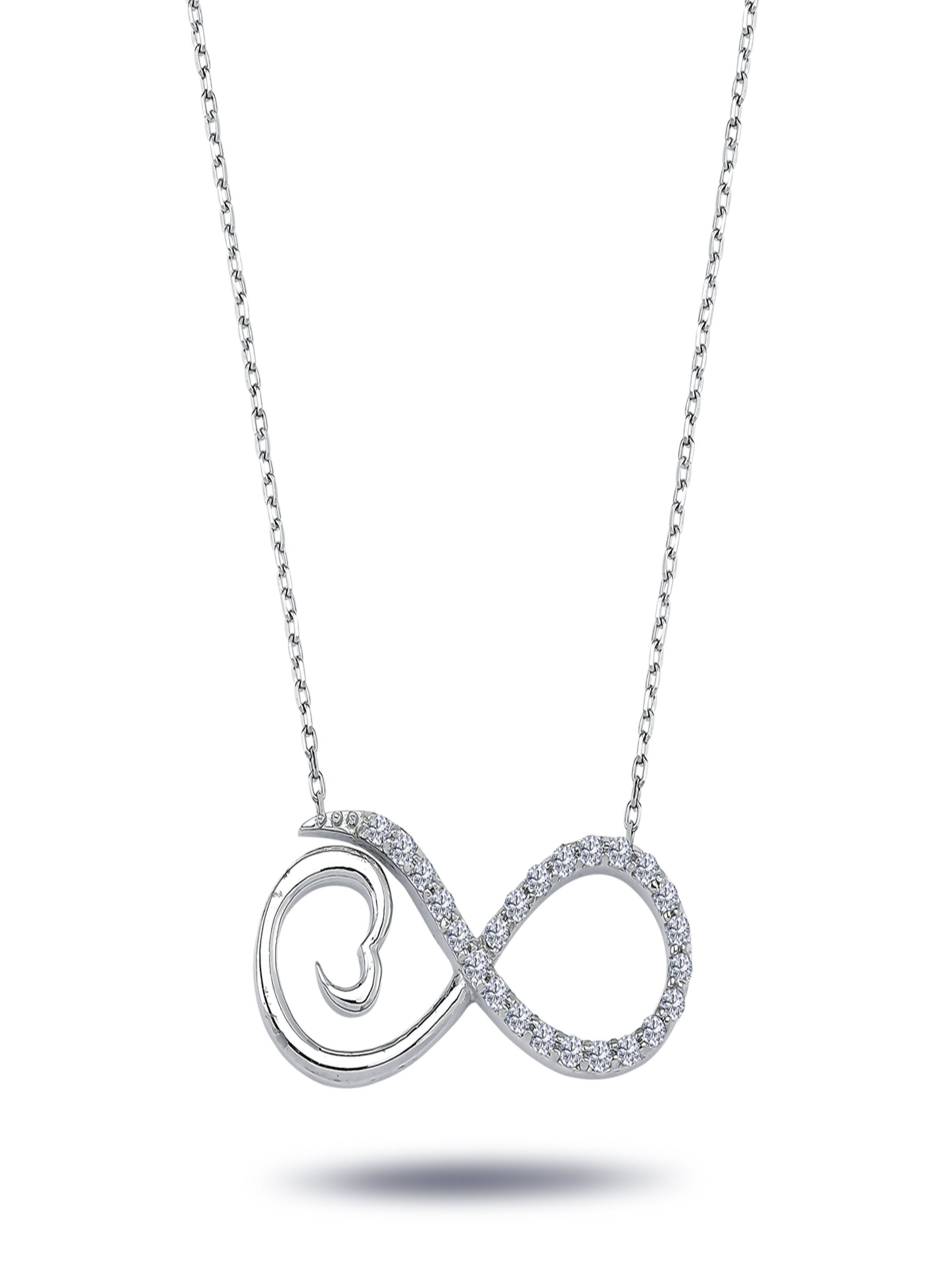 EinStein Diamant Kette‌‌‌‌‌ in Silber: Vorderseite