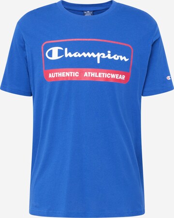 Champion Authentic Athletic Apparel Tričko – modrá: přední strana