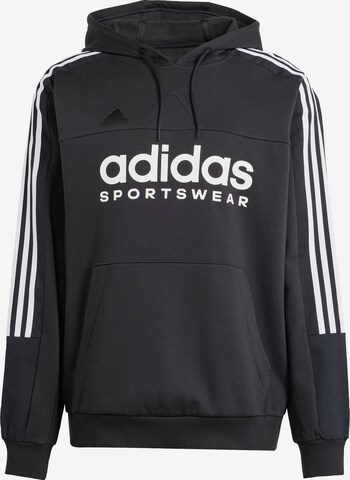 ADIDAS SPORTSWEAR Sportsweatshirt 'House of Tiro' in Zwart: voorkant