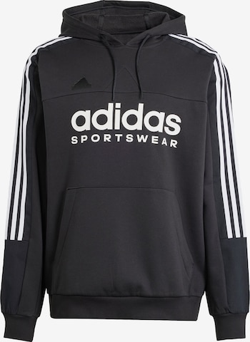 ADIDAS SPORTSWEARSportska sweater majica 'House of Tiro' - crna boja: prednji dio