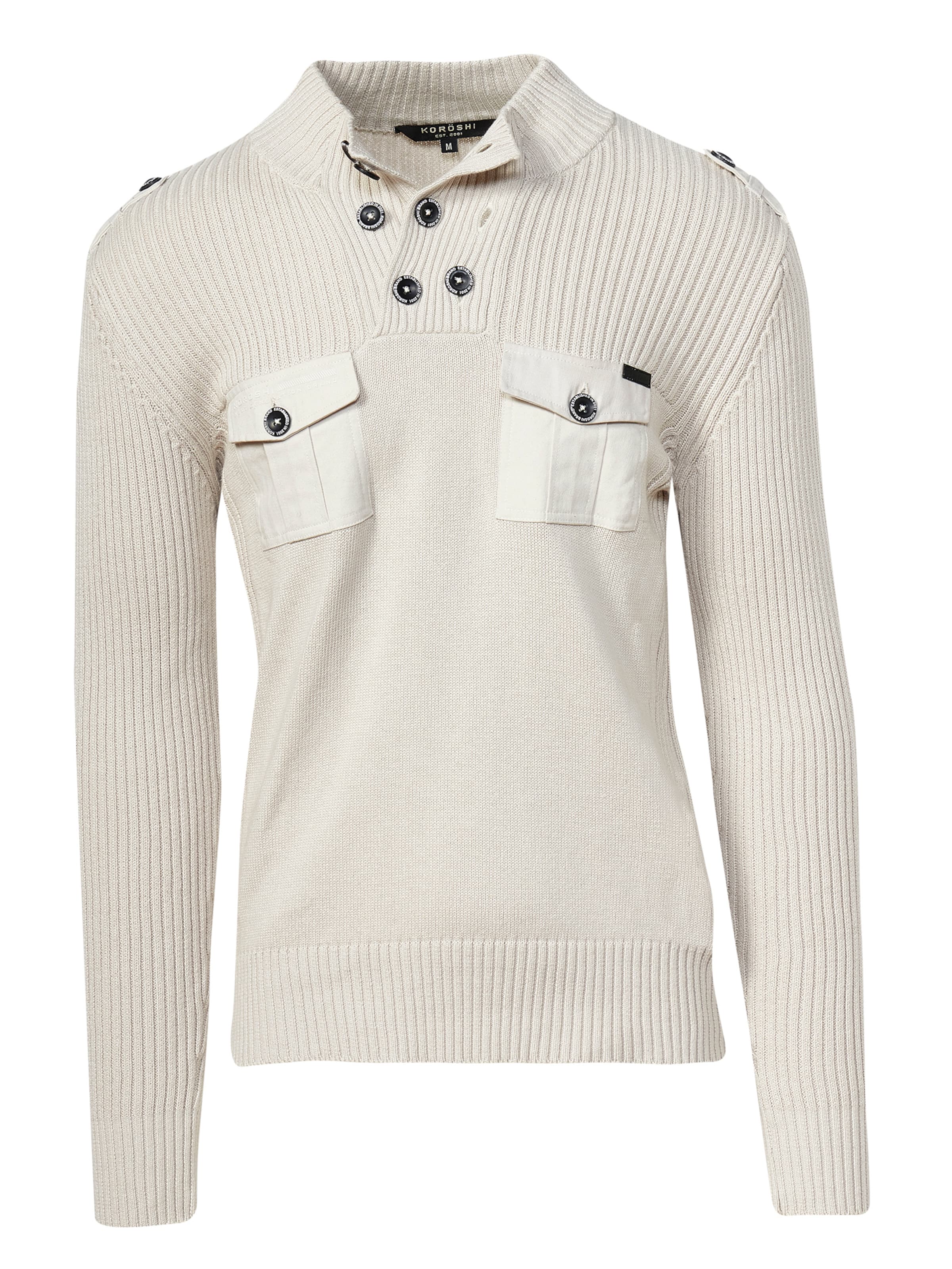 Pull-over KOROSHI en blanc : devant