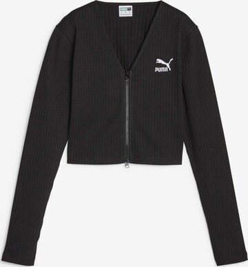 PUMA Gebreid vest in Zwart: voorkant