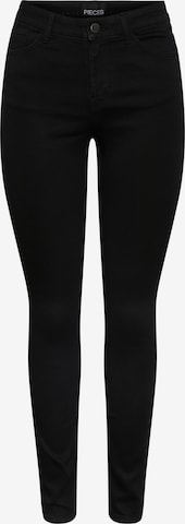 PIECES Skinny Jeans 'TALIA' in Zwart: voorkant