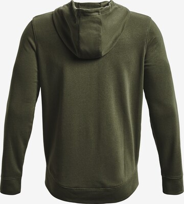 UNDER ARMOUR Athletic Zip-Up Hoodie 'Rival Terry' in Green