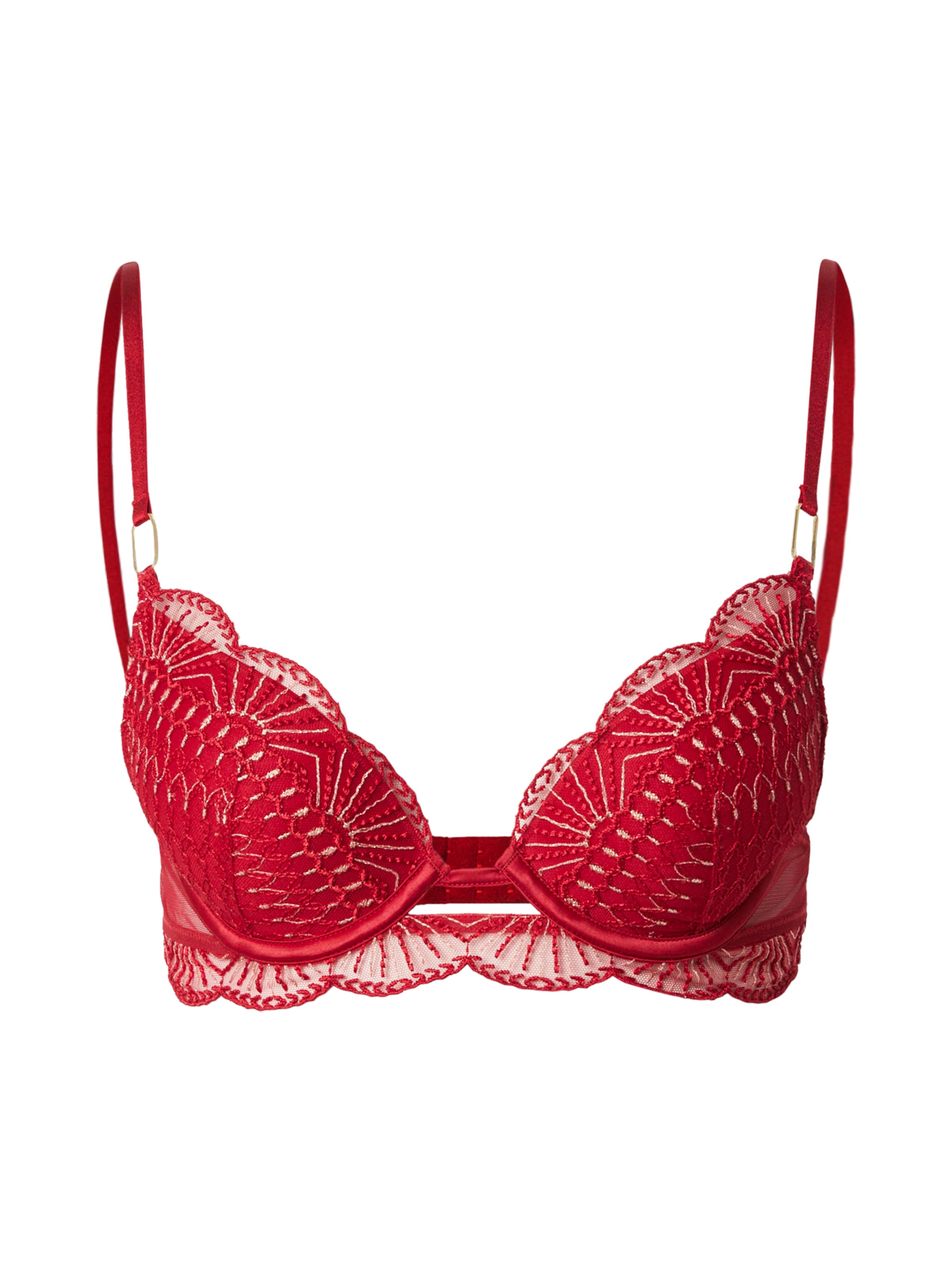 ETAM Push-up Podprsenka 'ROSACE' – červená: přední strana