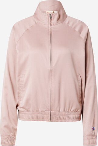 Champion Authentic Athletic Apparel Демисезонная куртка в Ярко-розовый: спереди