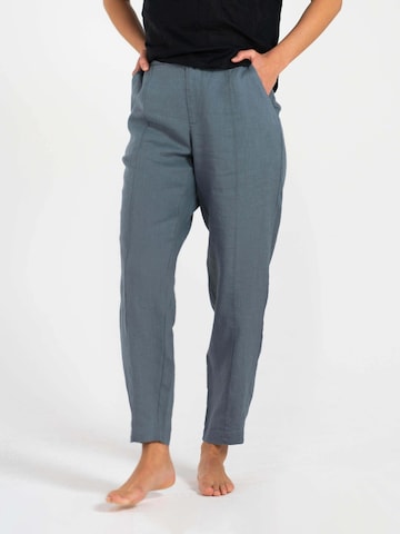 HACOY - regular Pantalón 'Linen Home Office Trousers Unisex' en gris: frente