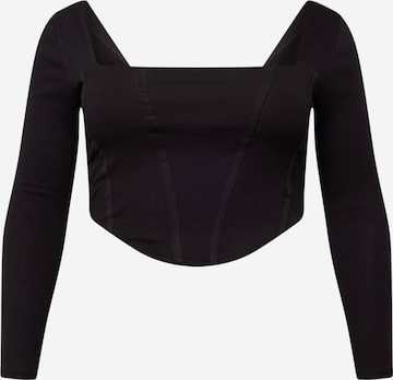 Trendyol Curve Blouse in Zwart: voorkant