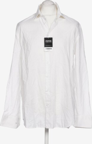 HECHTER PARIS Button Up Shirt in XL in White: front