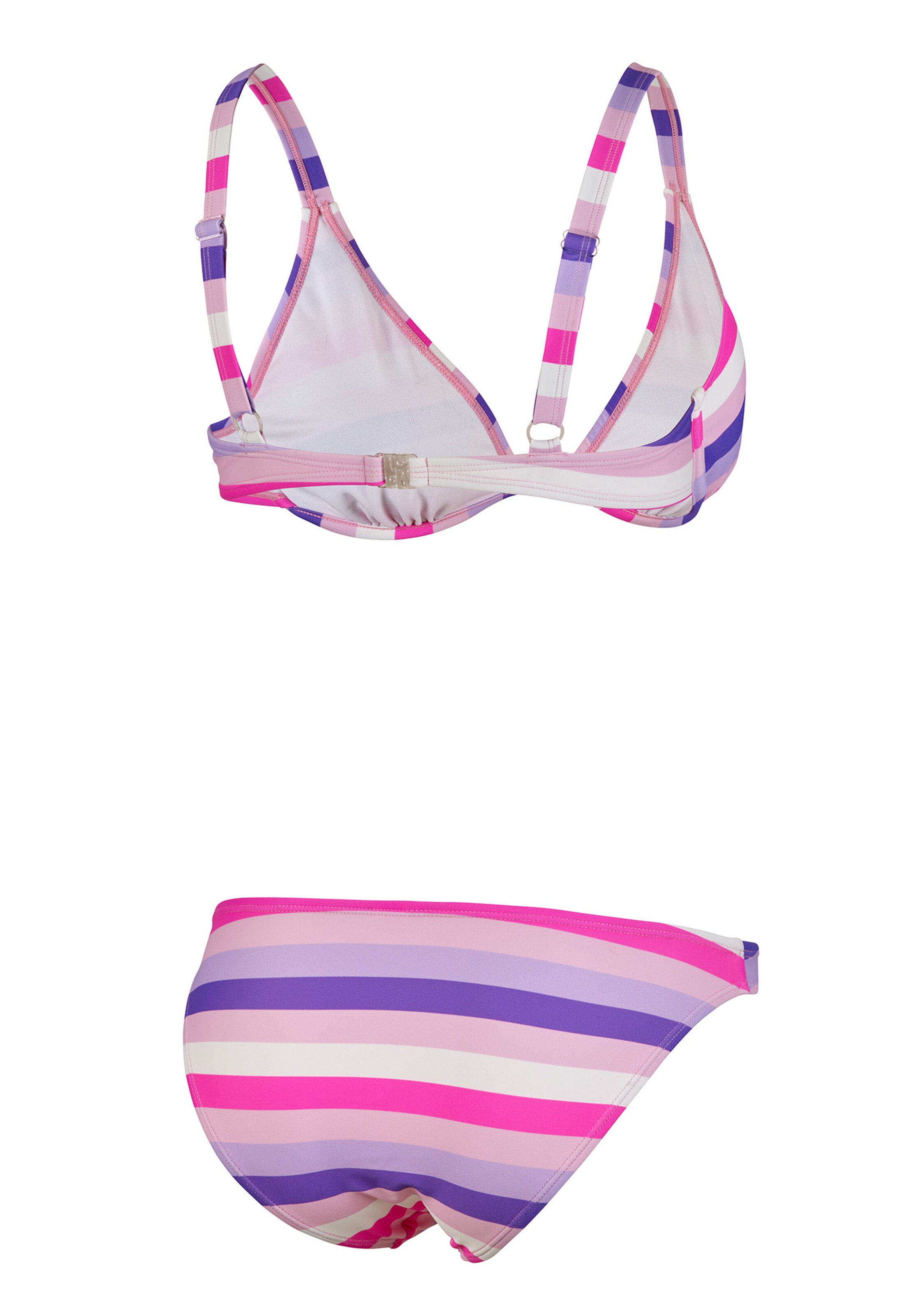 BECO the world of aquasports Bustier Bikini 'Fresh Stripes' in Roze