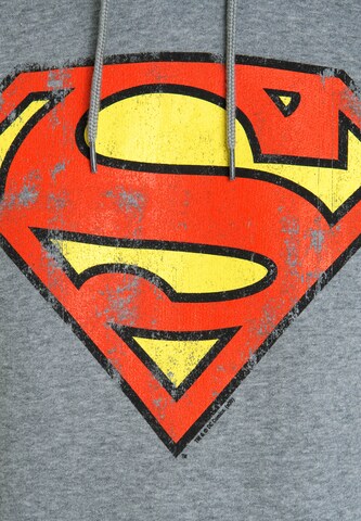 LOGOSHIRT Pullover 'Superman' in Grau
