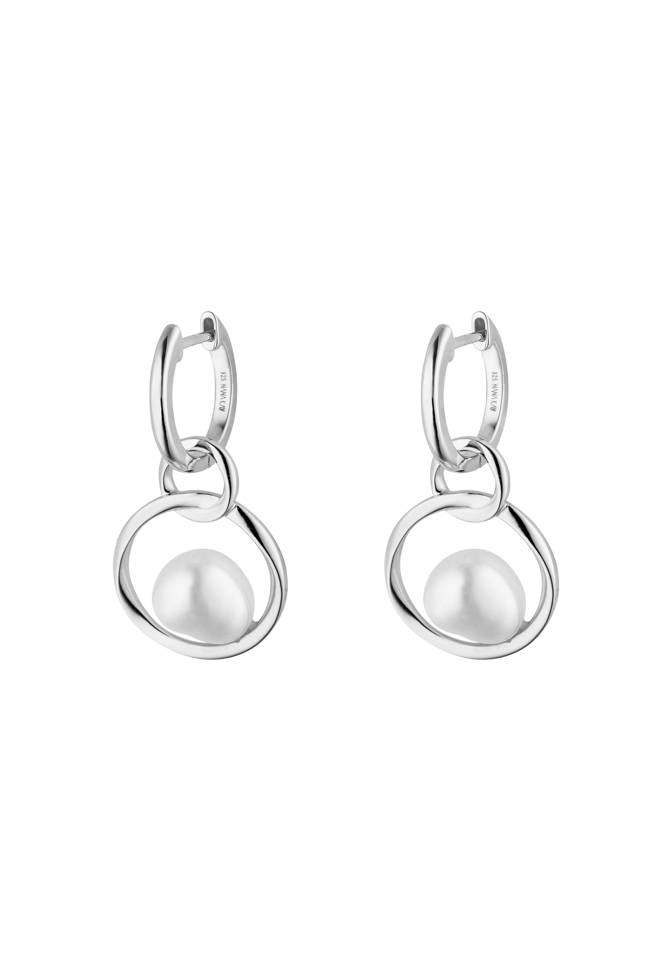 Nana Kay Earrings 'Baroque Flair' in Silver: front