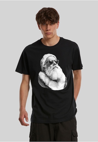 Maglietta 'Cool Santa' di Mister Tee in nero: frontale