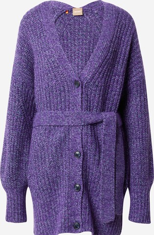 Cardigan 'Feisy' BOSS en violet : devant