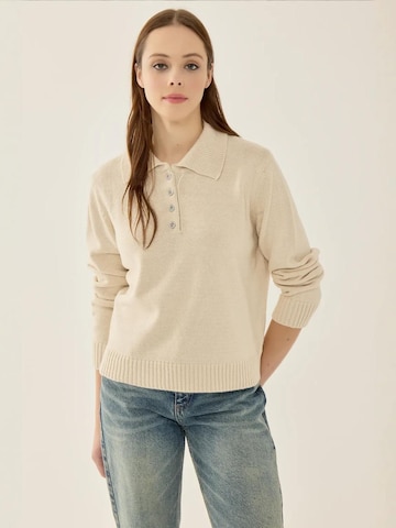 Pullover di Hiccup in beige: frontale