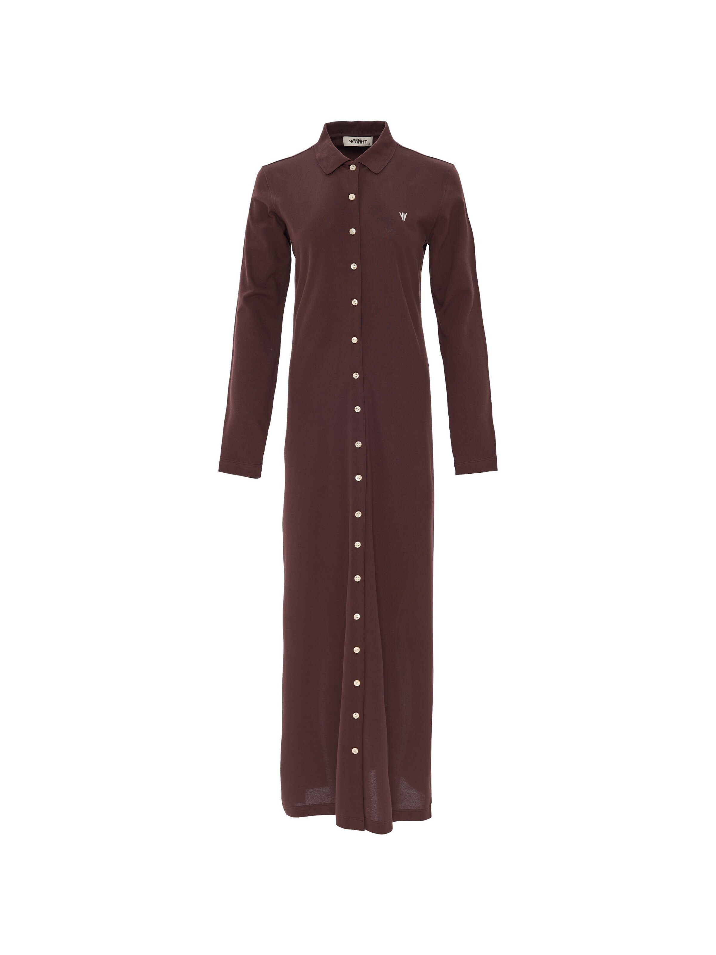 NOWIHT Kleid 'Margot'‌‌‌‌‌ in Braun: Vorderseite