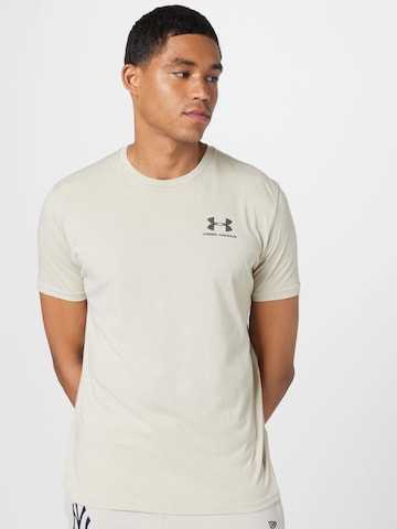 UNDER ARMOUR Funkčné tričko - Béžová: predná strana