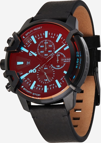 DIESEL - Reloj analógico 'Griffed' en negro: frente