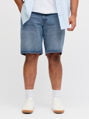Jack & Jones Plus Loosefit Shorts in Blau: Vorderseite
