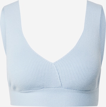 ABOUT YOU x Laura Giurcanu Knitted Top 'Janine' in Blue: front