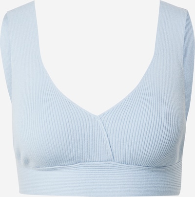 ABOUT YOU x Laura Giurcanu Tops en tricot 'Janine' en bleu clair, Vue avec produit