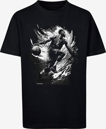 T-Shirt 'Basketball Sports' F4NT4STIC en noir : devant