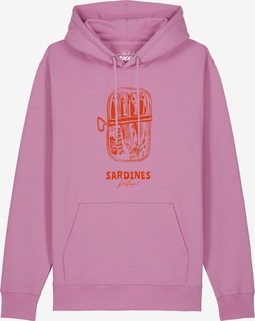 Felpa ' Sardines Portugal ' di Watapparel in rosa: frontale