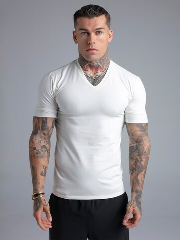 Maglietta di SikSilk in beige: frontale