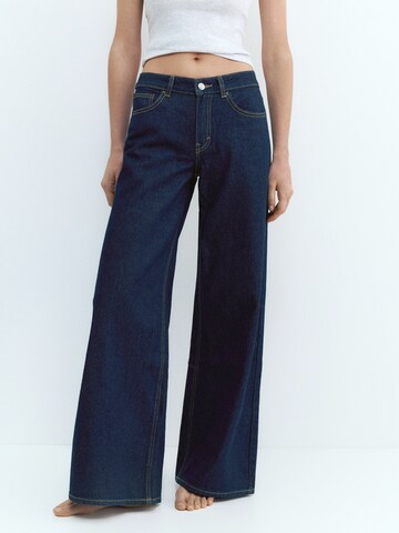 Pull&Bear Wide Leg Jeans in Blau: Vorderseite