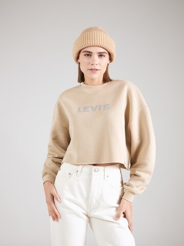 Sweat-shirt 'GR Hailie Raw Cut Crew' LEVI'S ® en beige