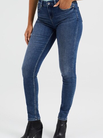 WE Fashion Skinny Jeans in Blauw: voorkant