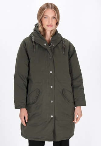 Parka mi-saison DreiMaster Klassik en vert : devant