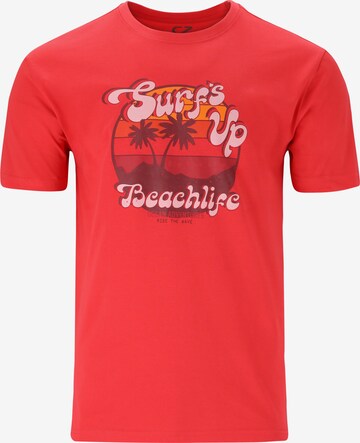 Cruz Shirt 'Beachlife' in Red: front