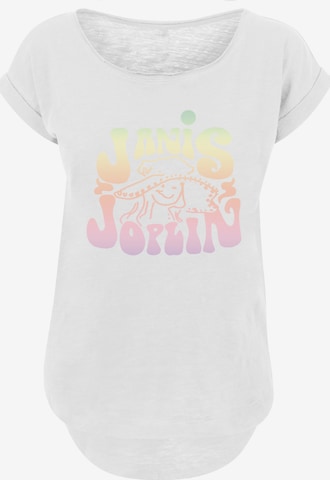 T-shirt 'Janis Joplin' F4NT4STIC en blanc : devant