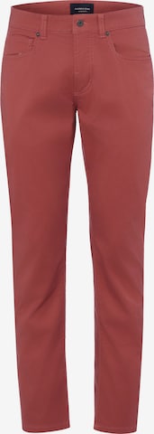 Andrew James Regular Trousers in Red: front