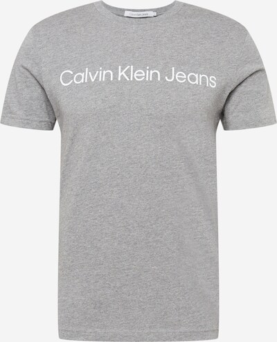 Calvin Klein Jeans Majica u siva melange / bijela, Pregled proizvoda