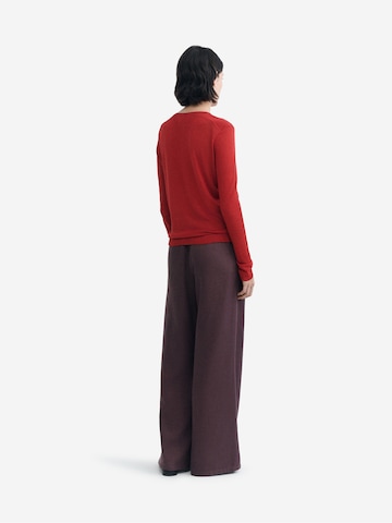 Thinking MU Knit cardigan in Red: back