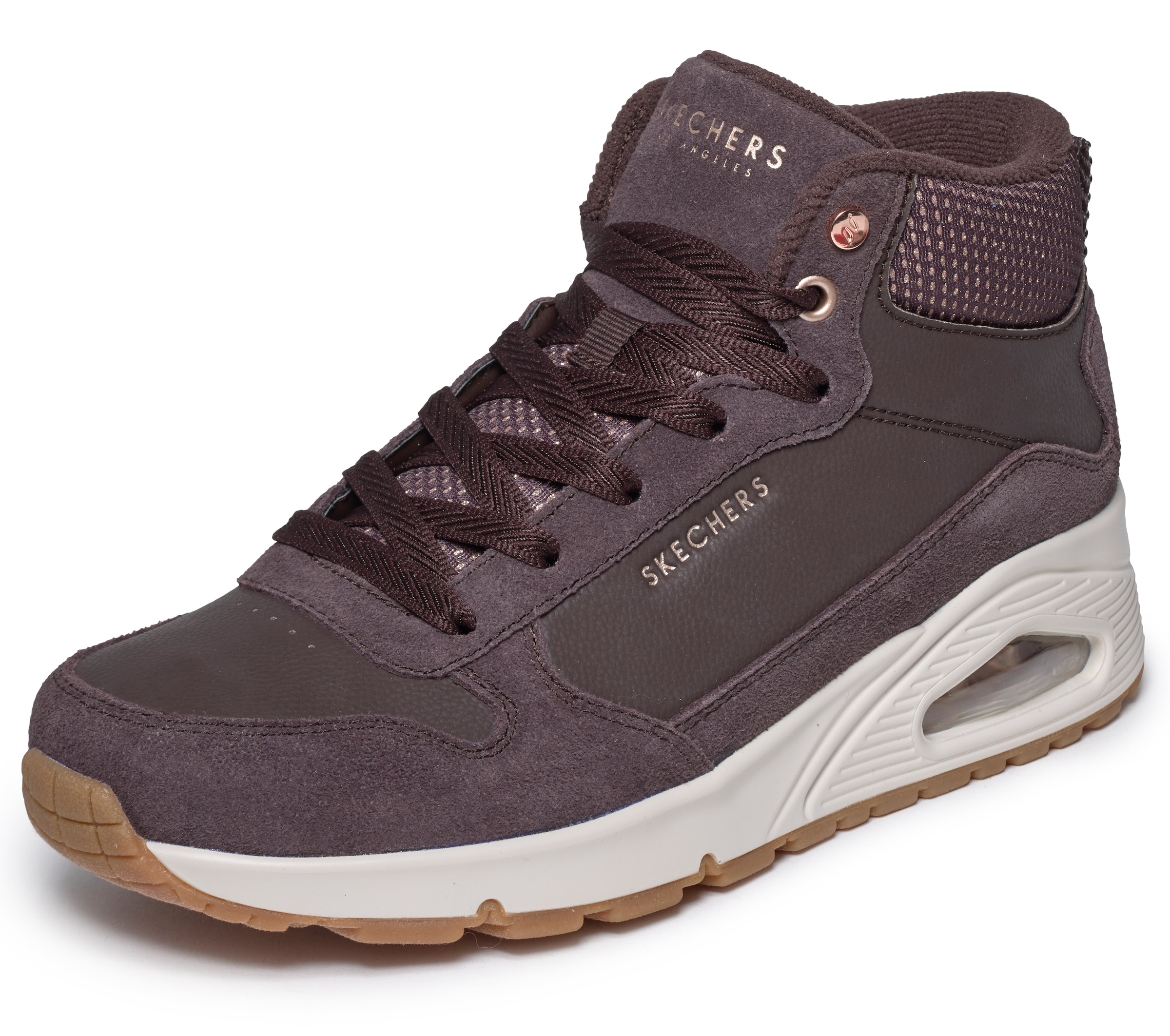 SKECHERS High-Top Sneakers in Blue: front