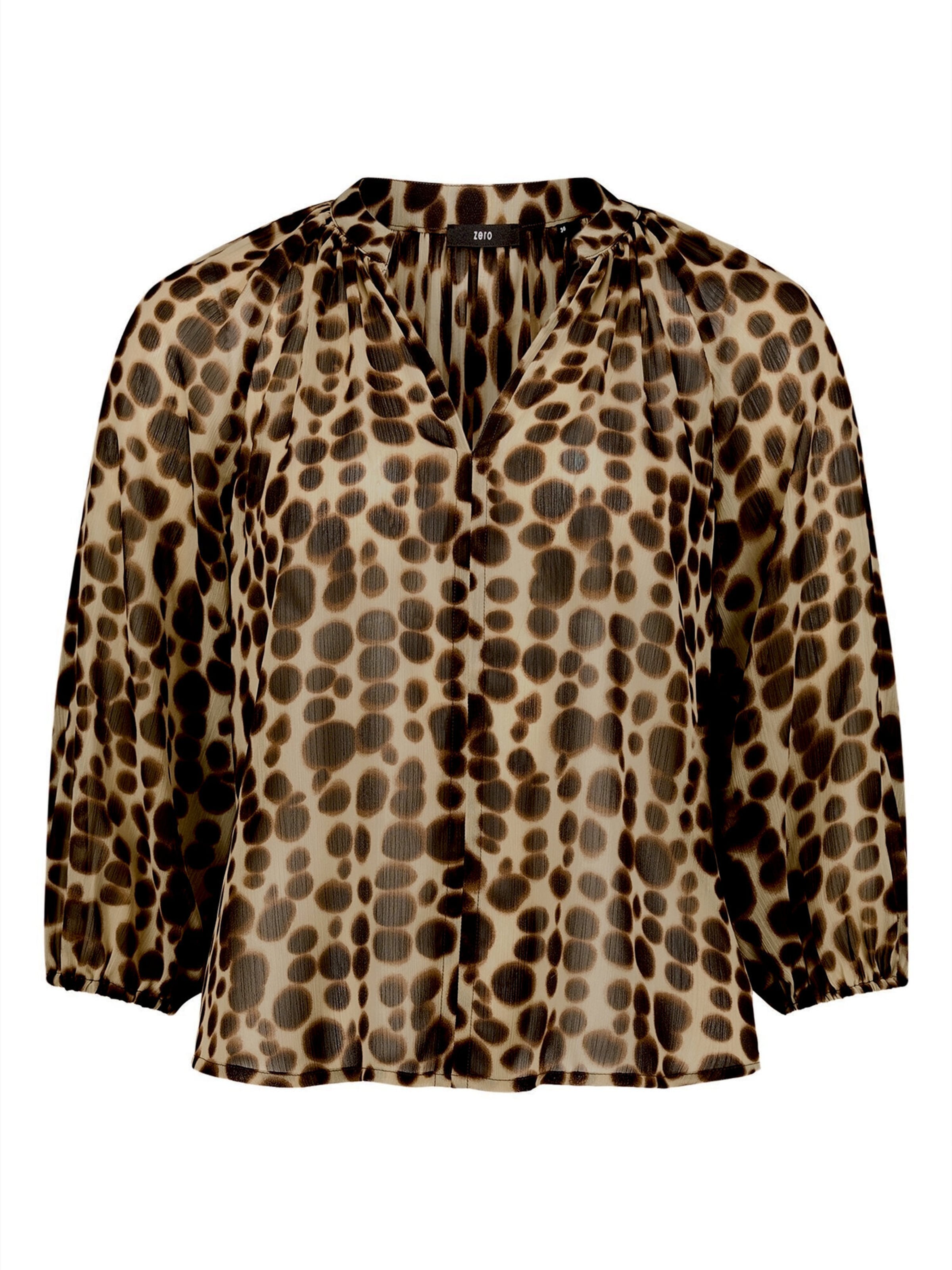 Camicia da donna di zero in beige: frontale