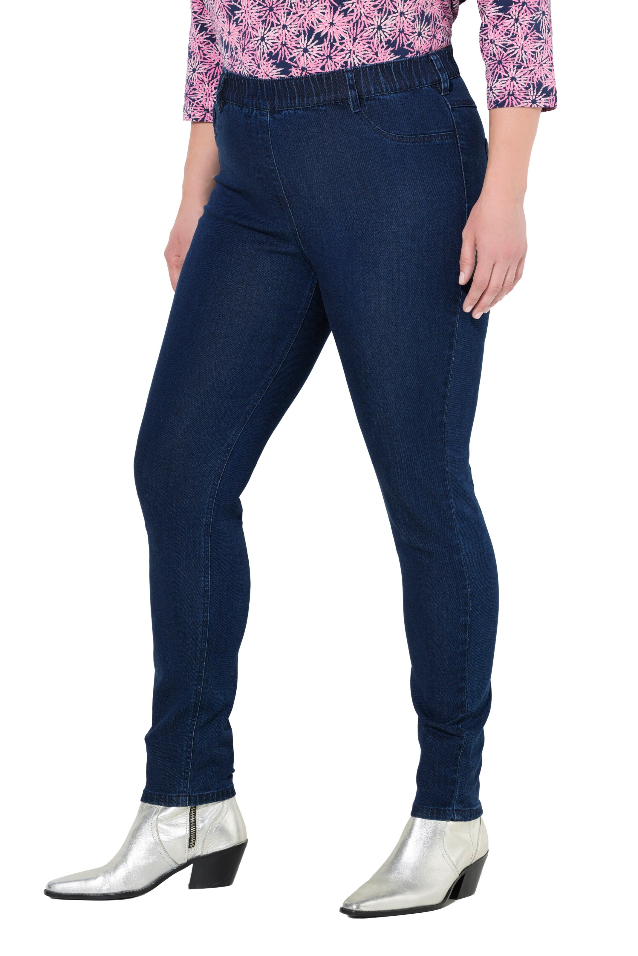 Ulla Popken Skinny Jeggings 'Sienna' in Blauw: voorkant