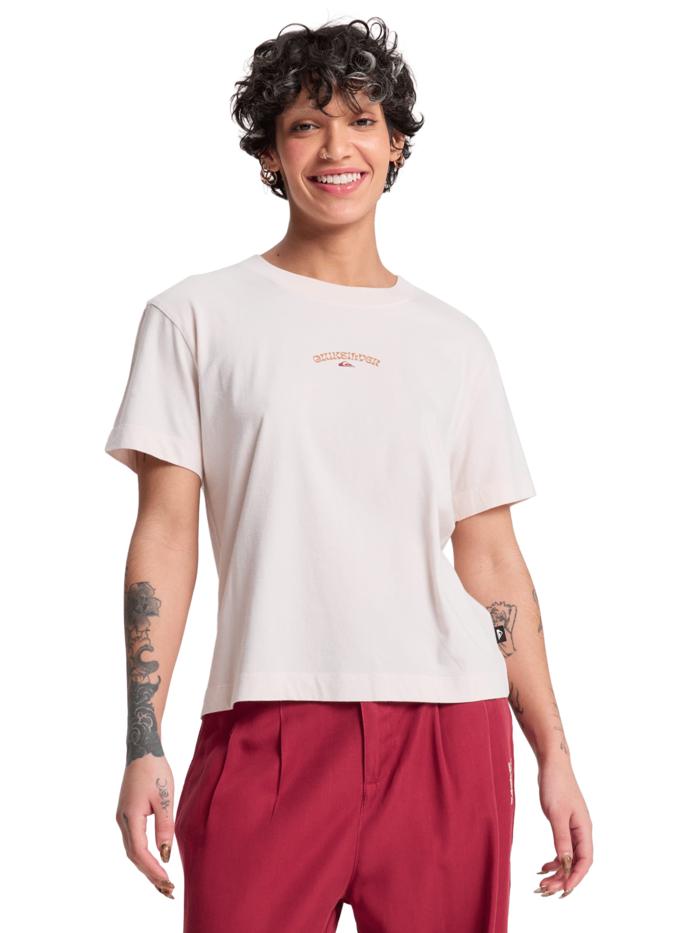 QUIKSILVER Μπλουζάκι σε λευκό: μπροστά