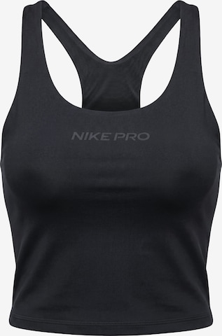 NIKE Спортивный топ в Черный: спереди