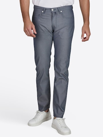 PIERRE CARDIN Tapered Chino trousers 'Lyon' in Blue: front