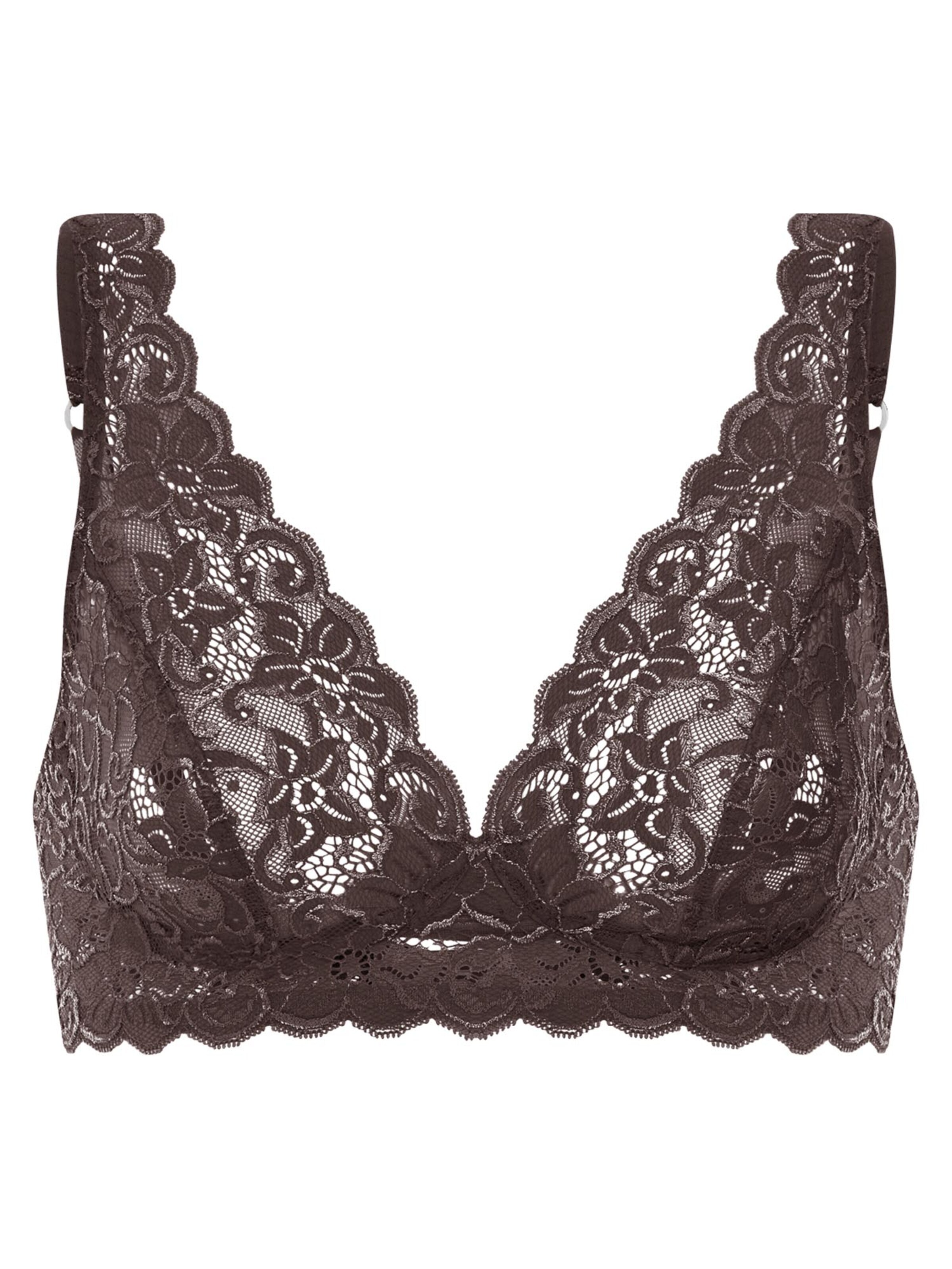 Hanro Bra 'Moments' in Brown: front