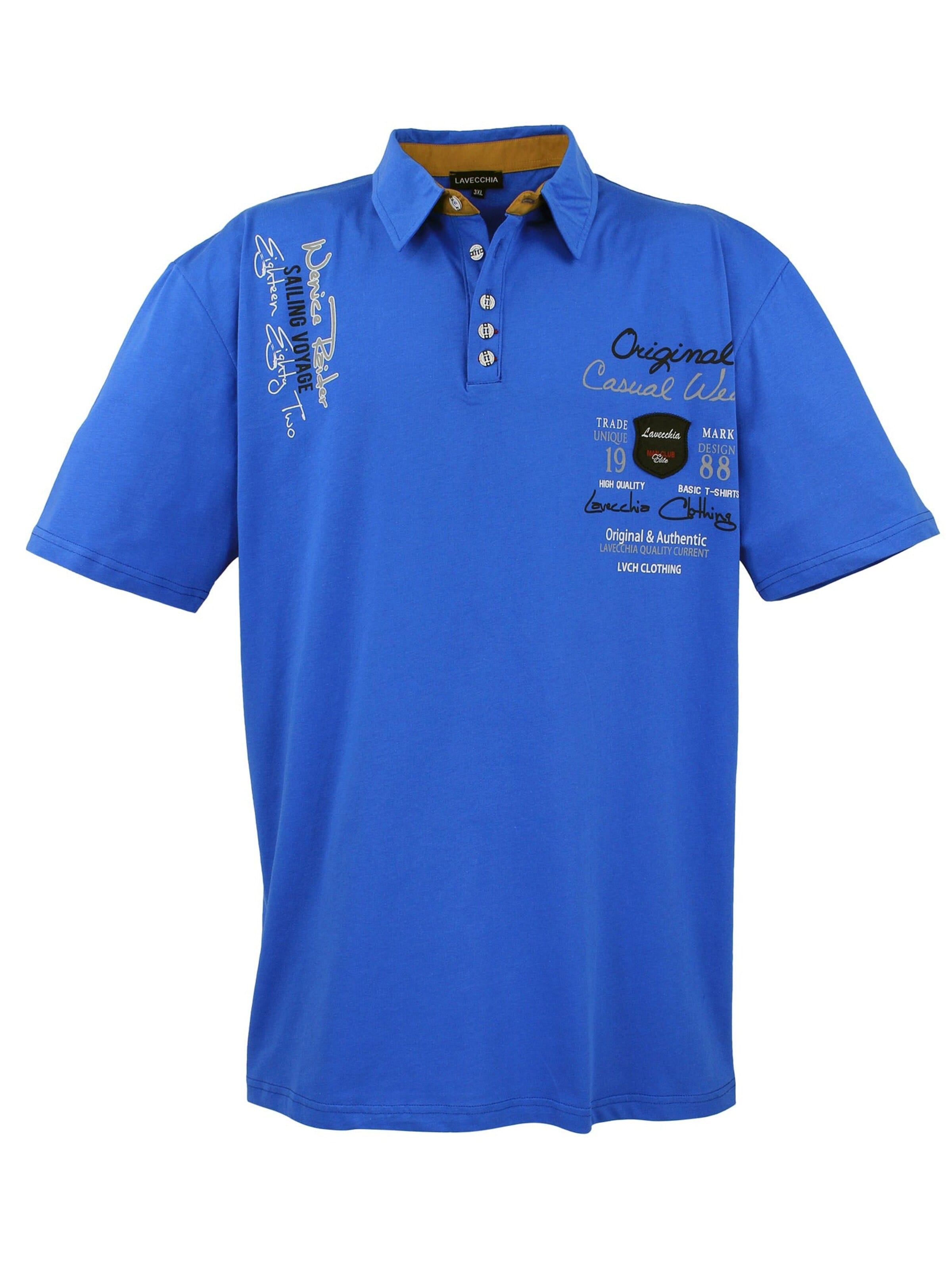 Lavecchia - Camisa 'LV-610 Übergrößen' em azul: frente