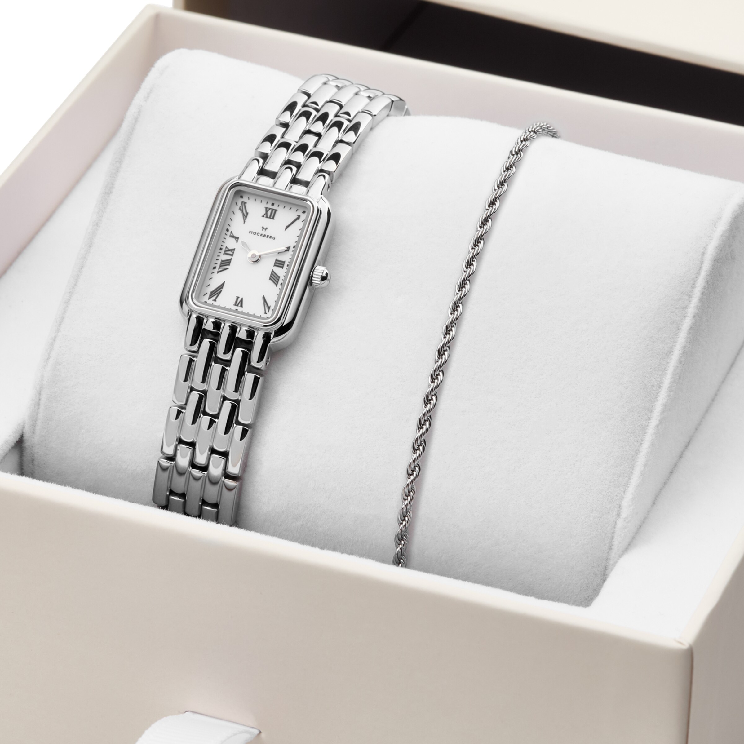 Mockberg Uhr in Silber