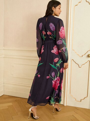 Robe love & roses en bleu